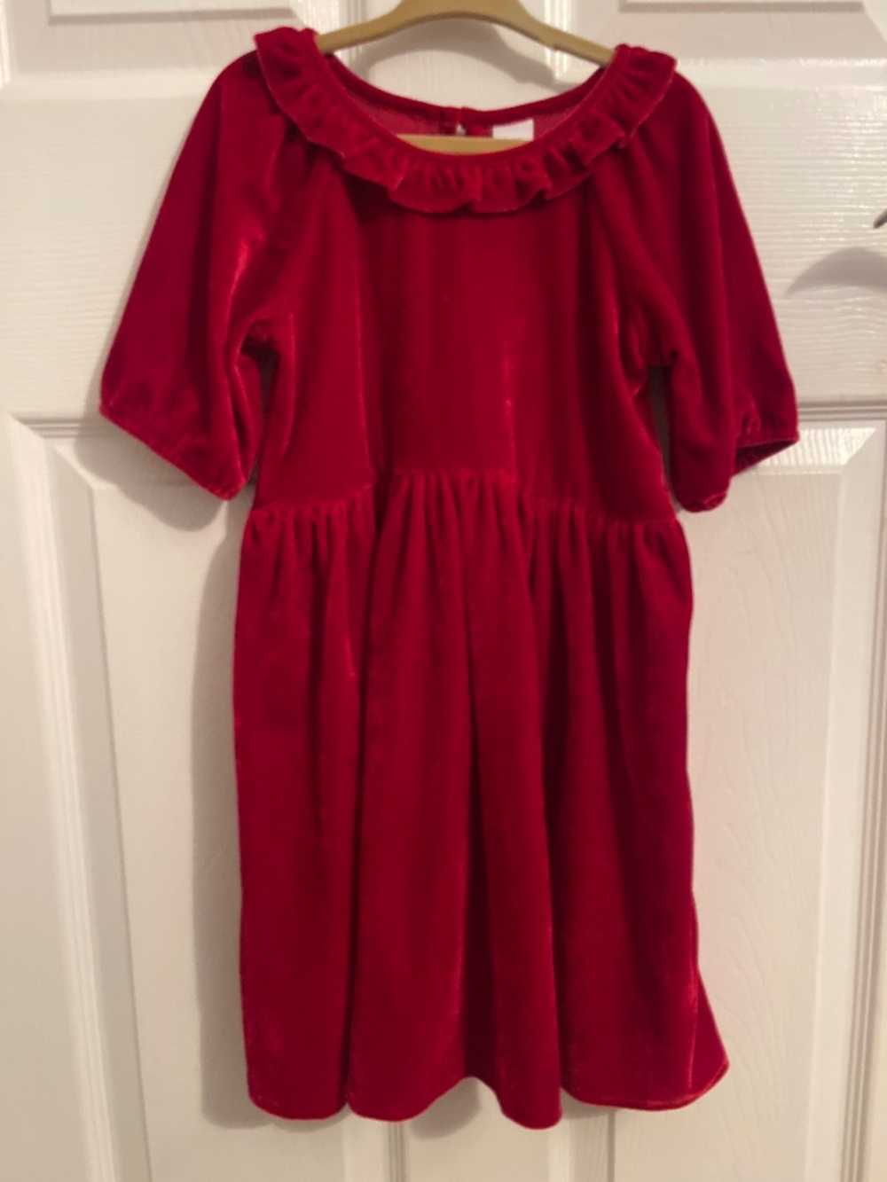Red velvet holiday dress